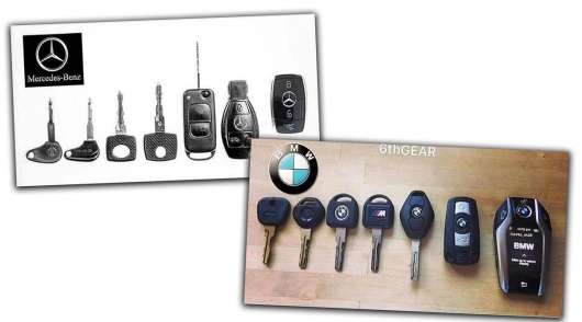 Історія розвитку ключа автомобілів Mercedes-Benz BMW