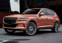 Яскравий genesis gv80 приміряв величезні диски forgiato: проект в стилі “хайрайзинг”