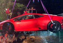 Lamborghini за 300 000 євро випадково втопили в озері (фото)