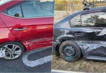 Врізався і уламок номера застряг в чужому авто? так буває