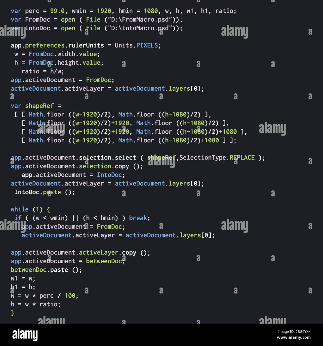 Java programming code on screen